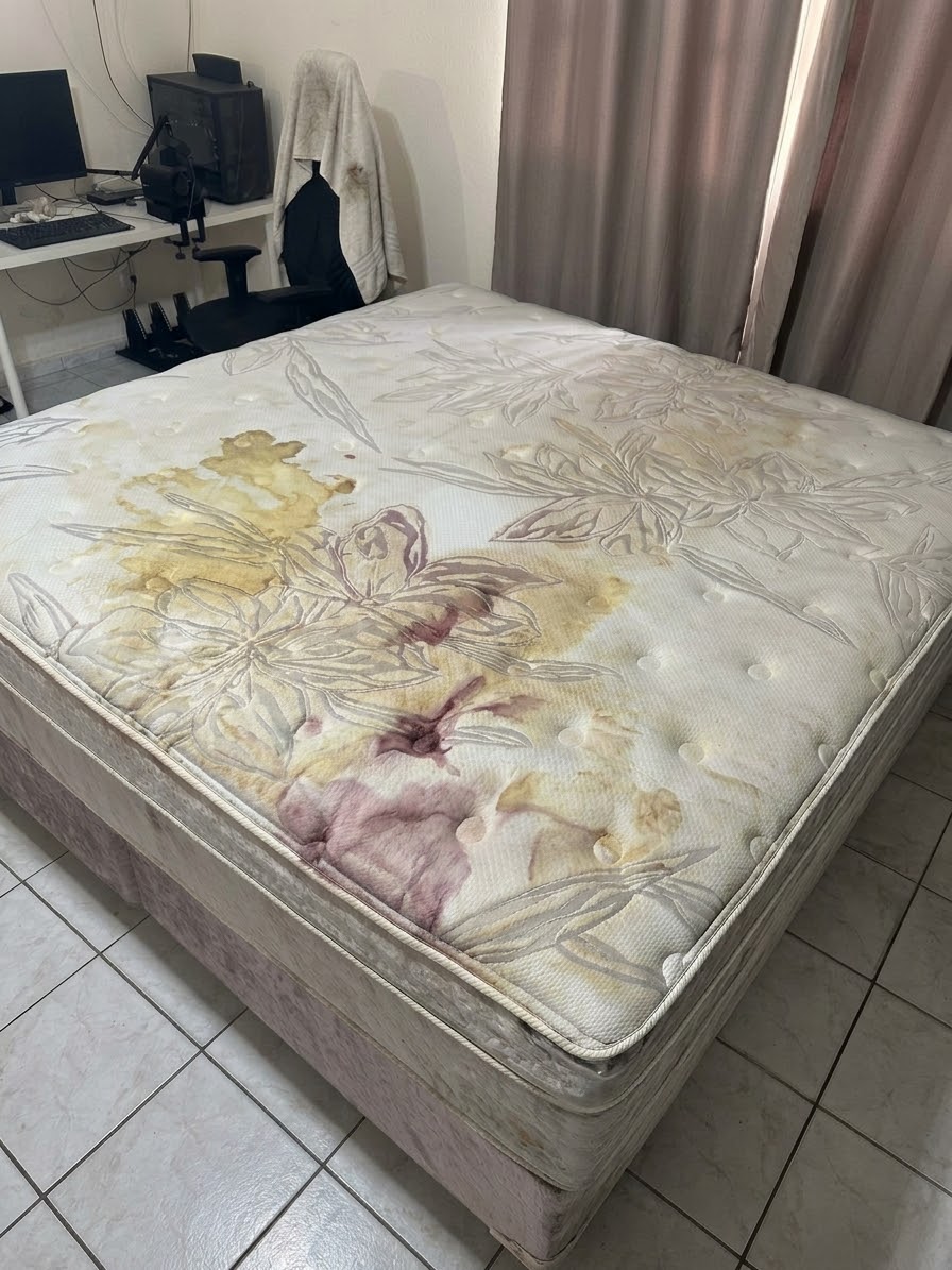 Colchão antes da higienização